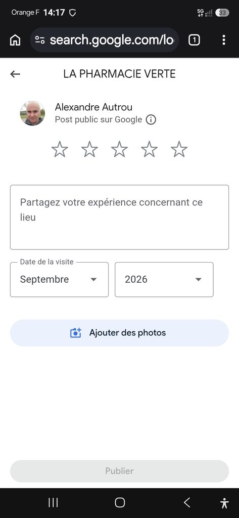 capture éeran avis google pharmacie 