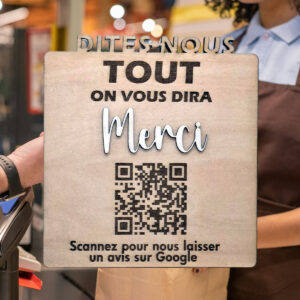 QR code avis google sur bois
